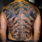 биомеханика тату на спине 31.10.2019 №012 - back biomechanics tattoo - tatufoto.com