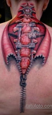 биомеханика тату на спине 31.10.2019 №014 — back biomechanics tattoo — tatufoto.com