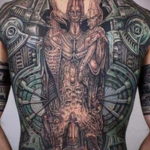 биомеханика тату на спине 31.10.2019 №016 - back biomechanics tattoo - tatufoto.com