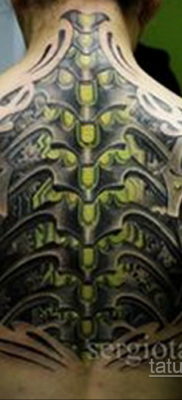 биомеханика тату на спине 31.10.2019 №017 — back biomechanics tattoo — tatufoto.com