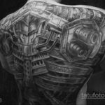 биомеханика тату на спине 31.10.2019 №020 - back biomechanics tattoo - tatufoto.com