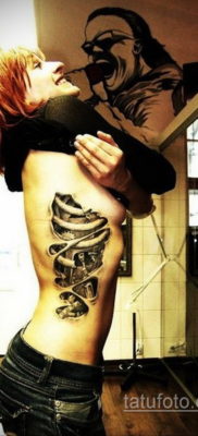 женские тату биомеханика 31.10.2019 №010 — biomechanics tattoo — tatufoto.com