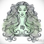 пример эскиза для татуировки знак девы 06.10.2019 №011 -Virgo Tattoo- tatufoto.com