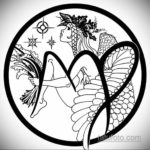 пример эскиза для татуировки знак девы 06.10.2019 №013 -Virgo Tattoo- tatufoto.com