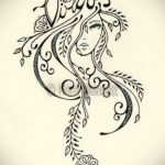 пример эскиза для татуировки знак девы 06.10.2019 №046 -Virgo Tattoo- tatufoto.com