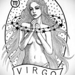 пример эскиза для татуировки знак девы 06.10.2019 №051 -Virgo Tattoo- tatufoto.com