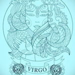 пример эскиза для татуировки знак девы 06.10.2019 №062 -Virgo Tattoo- tatufoto.com