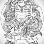 пример эскиза для татуировки знак девы 06.10.2019 №065 -Virgo Tattoo- tatufoto.com