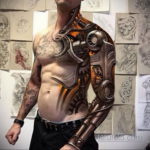 тату биомеханика 3д 31.10.2019 №031 - 3D biomechanics tattoo - tatufoto.com