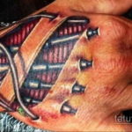 тату биомеханика на руке 31.10.2019 №014 - biomechanics tattoo - tatufoto.com