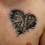 тату биомеханика сердце 31.10.2019 №008 - biomechanics tattoo heart - tatufoto.com