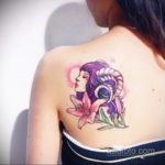 фото женской тату знак зодиака 03.10.2019 №003 - female tattoo with zodiac - tatufoto.com