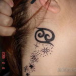 фото женской тату знак зодиака 03.10.2019 №056 - female tattoo with zodiac - tatufoto.com