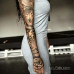 фото женской тату с животным 21.10.2019 №006 - female tattoo with animals - tatufoto.com