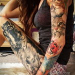 фото женской тату с животным 21.10.2019 №011 - female tattoo with animals - tatufoto.com