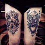 фото женской тату с животным 21.10.2019 №050 - female tattoo with animals - tatufoto.com