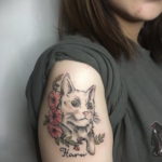 фото женской тату с животным 21.10.2019 №056 - female tattoo with animals - tatufoto.com