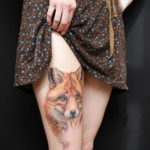 фото женской тату с животным 21.10.2019 №062 - female tattoo with animals - tatufoto.com