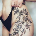 фото женской тату с цветами 21.10.2019 №003 - female tattoo with flowers - tatufoto.com