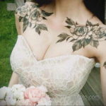 фото женской тату с цветами 21.10.2019 №017 - female tattoo with flowers - tatufoto.com