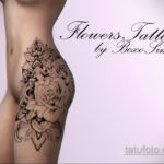фото женской тату с цветами 21.10.2019 №019 - female tattoo with flowers - tatufoto.com