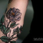 фото женской тату с цветами 21.10.2019 №031 - female tattoo with flowers - tatufoto.com