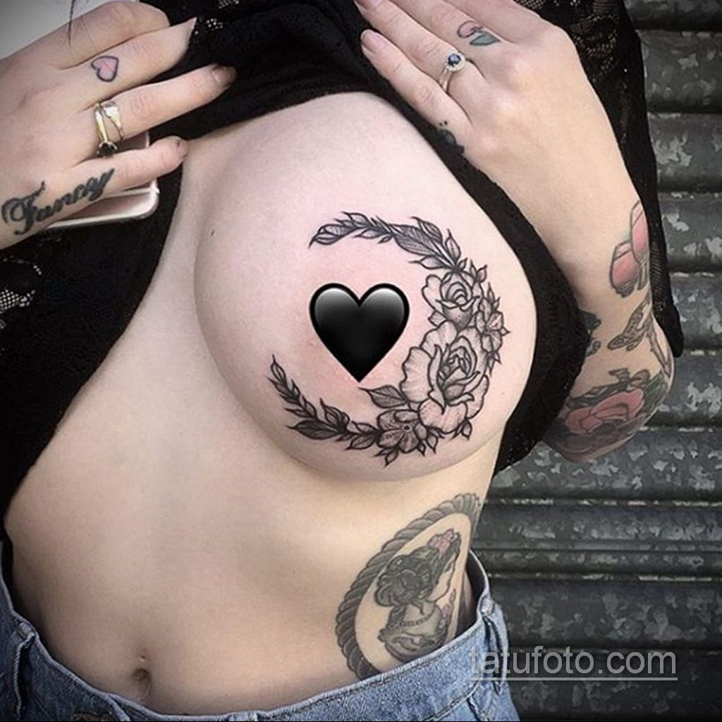Small Heart Underboob Tattoo