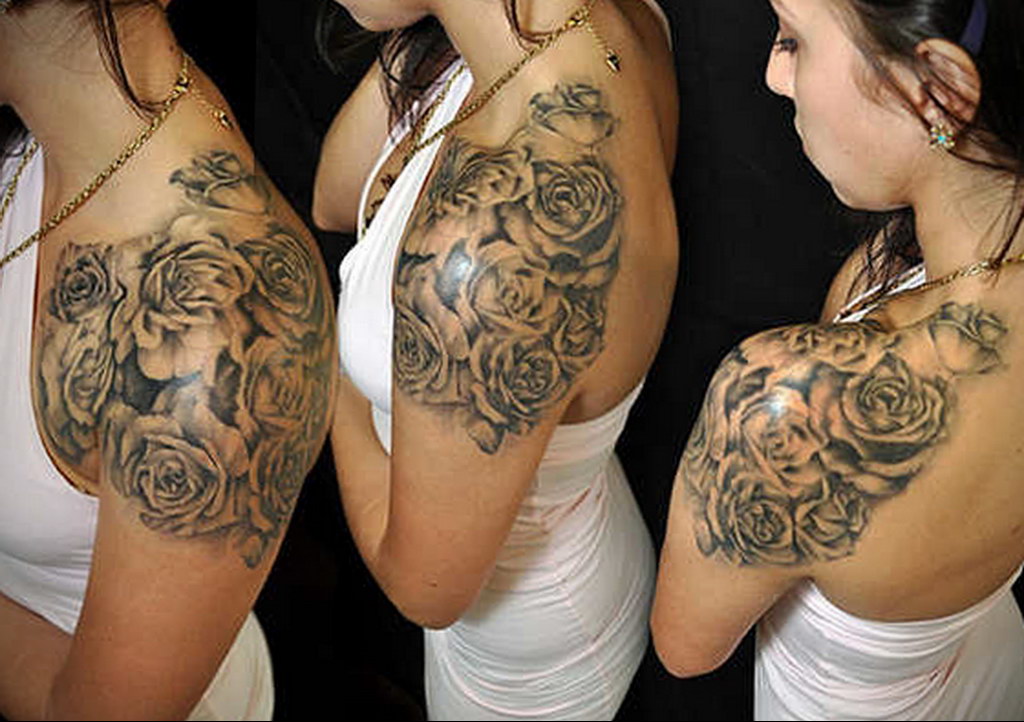 Татуировки для девушек на плече популярные