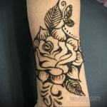 Пример временной татуировки хной на фото 11.11.2019 №003 -henna tattoo- tatufoto.com