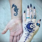 Пример временной татуировки хной на фото 11.11.2019 №010 -henna tattoo- tatufoto.com