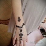 Пример временной татуировки хной на фото 11.11.2019 №041 -henna tattoo- tatufoto.com