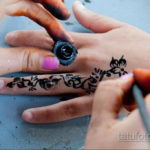 Пример временной татуировки хной на фото 11.11.2019 №073 -henna tattoo- tatufoto.com