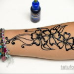Пример временной татуировки хной на фото 11.11.2019 №116 -henna tattoo- tatufoto.com