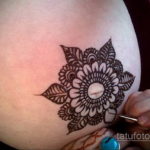 Пример временной татуировки хной на фото 11.11.2019 №117 -henna tattoo- tatufoto.com