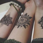 Пример временной татуировки хной на фото 11.11.2019 №128 -henna tattoo- tatufoto.com