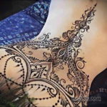 Пример временной татуировки хной на фото 11.11.2019 №175 -henna tattoo- tatufoto.com