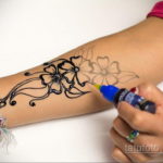 Пример временной татуировки хной на фото 11.11.2019 №182 -henna tattoo- tatufoto.com
