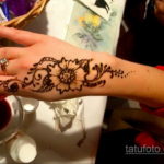 Пример временной татуировки хной на фото 11.11.2019 №258 -henna tattoo- tatufoto.com