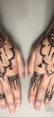 Пример временной татуировки хной на фото 11.11.2019 №285 -henna tattoo- tatufoto.com
