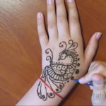 Пример временной татуировки хной на фото 11.11.2019 №306 -henna tattoo- tatufoto.com
