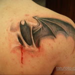 Татуировка разведки – летучая мышь 24.11.2019 №045 -bat tattoo- tatufoto.com