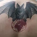 Татуировка разведки – летучая мышь 24.11.2019 №050 -bat tattoo- tatufoto.com