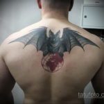 Татуировка разведки – летучая мышь 24.11.2019 №1005 -bat tattoo- tatufoto.com