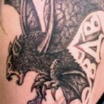 Татуировка разведки – летучая мышь 24.11.2019 №1018 -bat tattoo- tatufoto.com