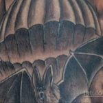 Татуировка разведки – летучая мышь 24.11.2019 №1029 -bat tattoo- tatufoto.com