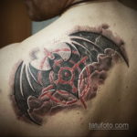 Татуировка разведки – летучая мышь 24.11.2019 №2004 -bat tattoo- tatufoto.com
