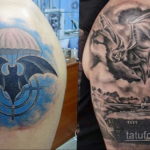 Татуировка разведки – летучая мышь 24.11.2019 №2038 -bat tattoo- tatufoto.com