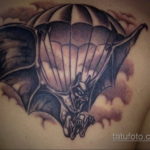 Татуировка разведки – летучая мышь 24.11.2019 №3053 -bat tattoo- tatufoto.com