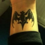Татуировка разведки – летучая мышь 24.11.2019 №3059 -bat tattoo- tatufoto.com