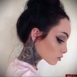 женские тату на шее 18.11.2019 №002 -women's tattoos on the neck- tatufoto.com
